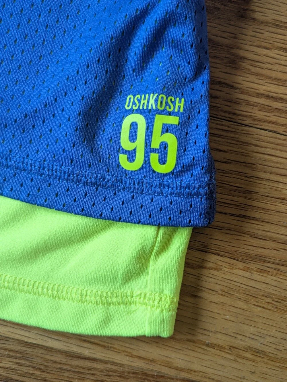 OshKosh Blue & Neon Yellow Double-Layer Tank, Girls 6